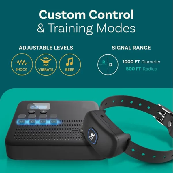 2 IN 1 Wireless Electronic Dog Fence System & Remote Training Collar
