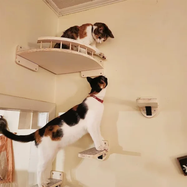 3/4Pcs Cat Corner Hammock with Steps - Wall Mounted