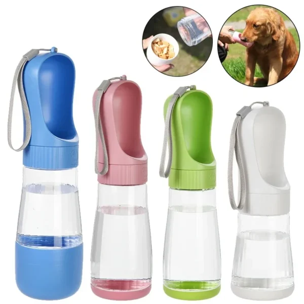 320ML Portable Dog Water Bottle with Food Container